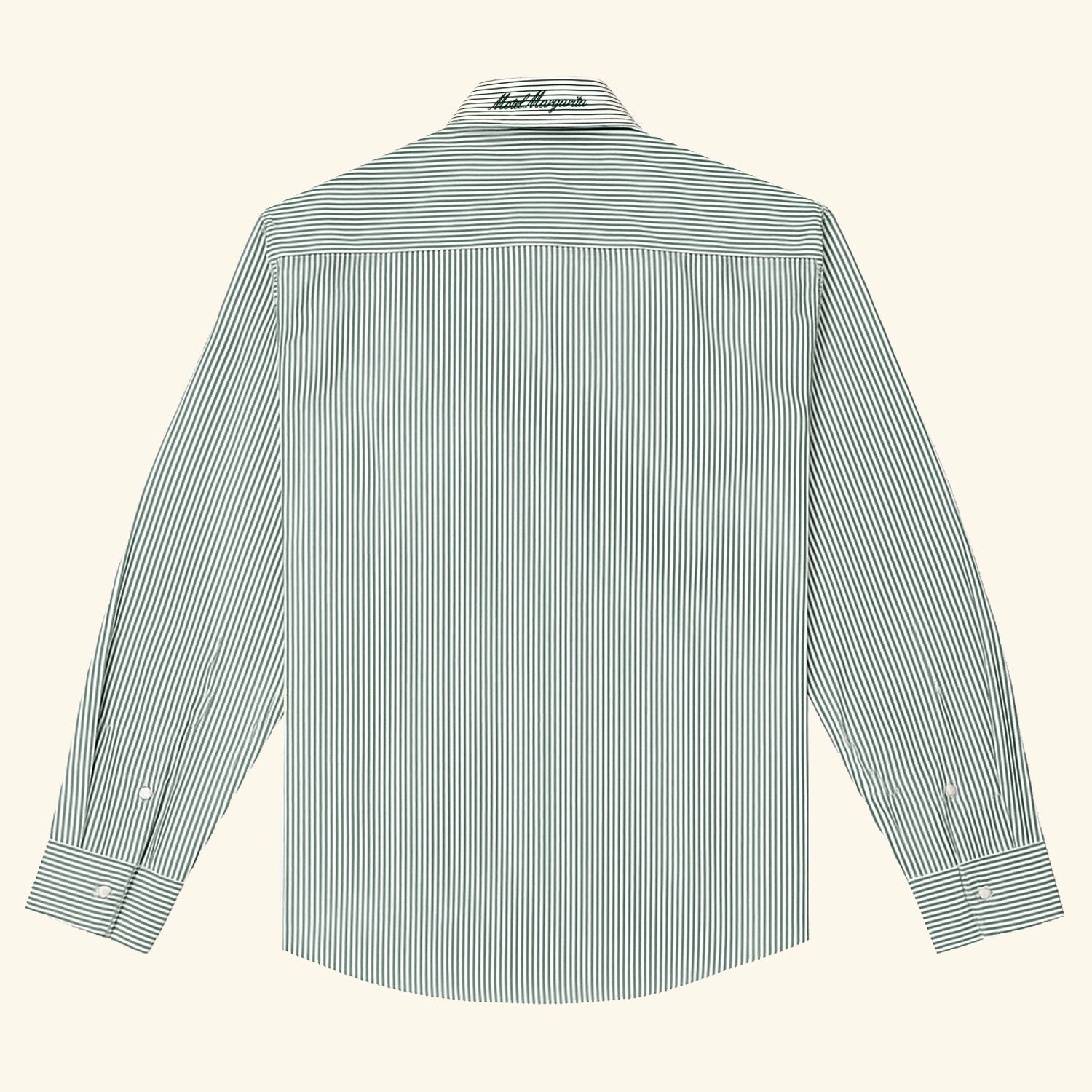 Newport L/S Button Up - Forest/White Stripe