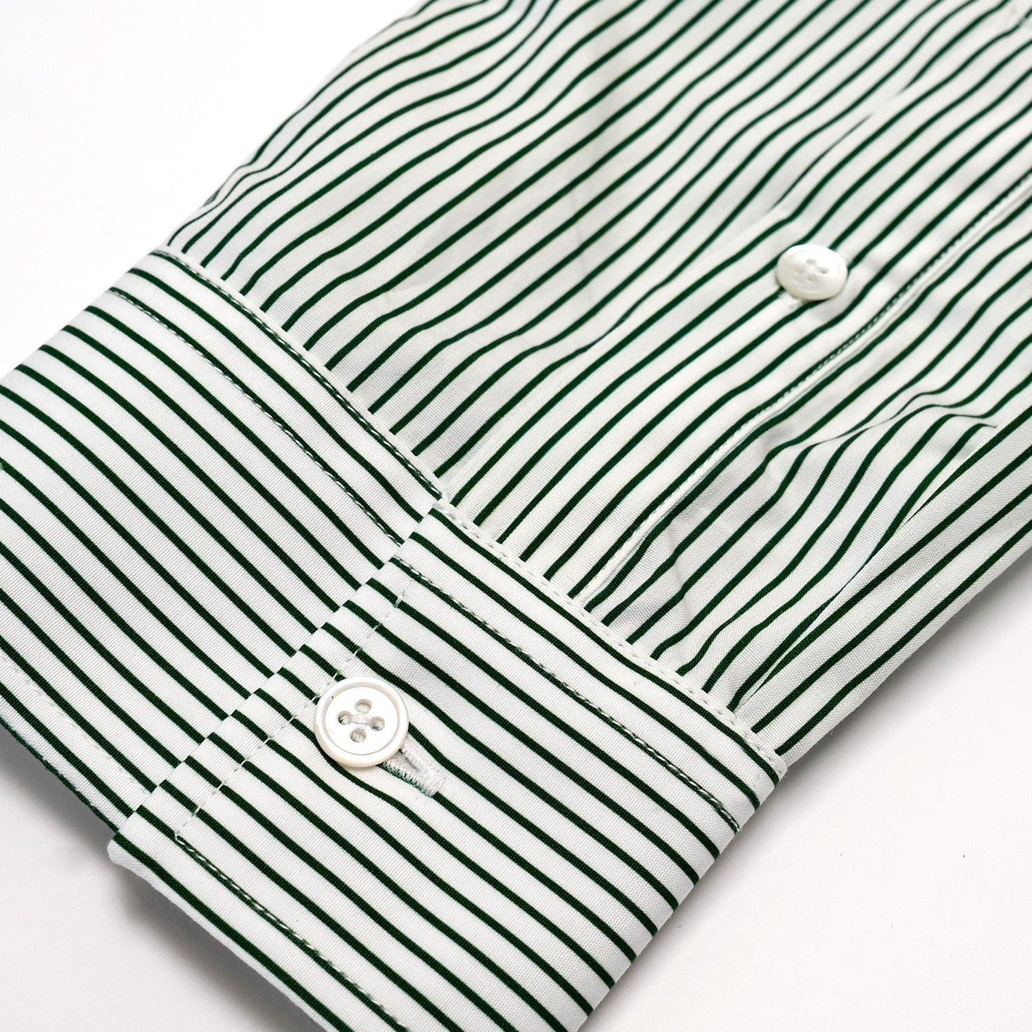 Newport L/S Button Up - Forest/White Stripe