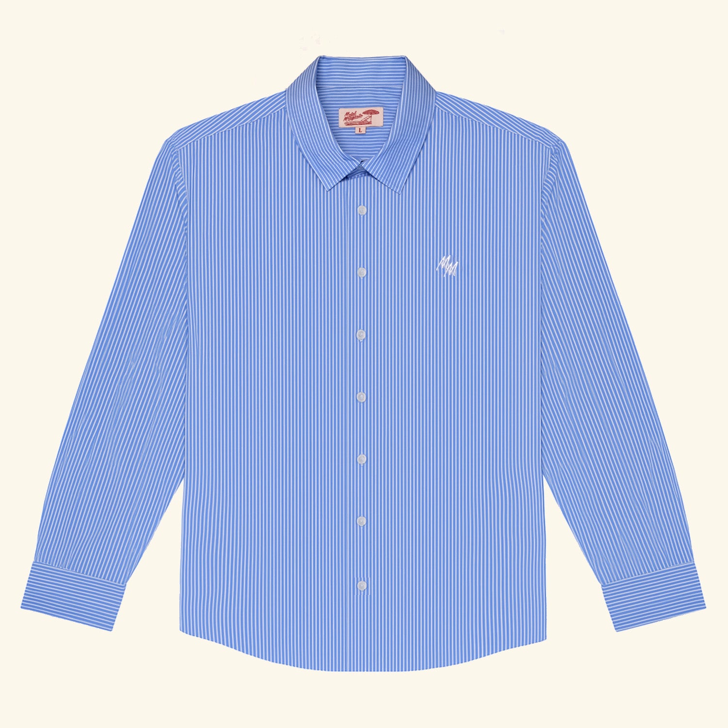 Newport L/S Button Up - Sky Blue/White Stripe