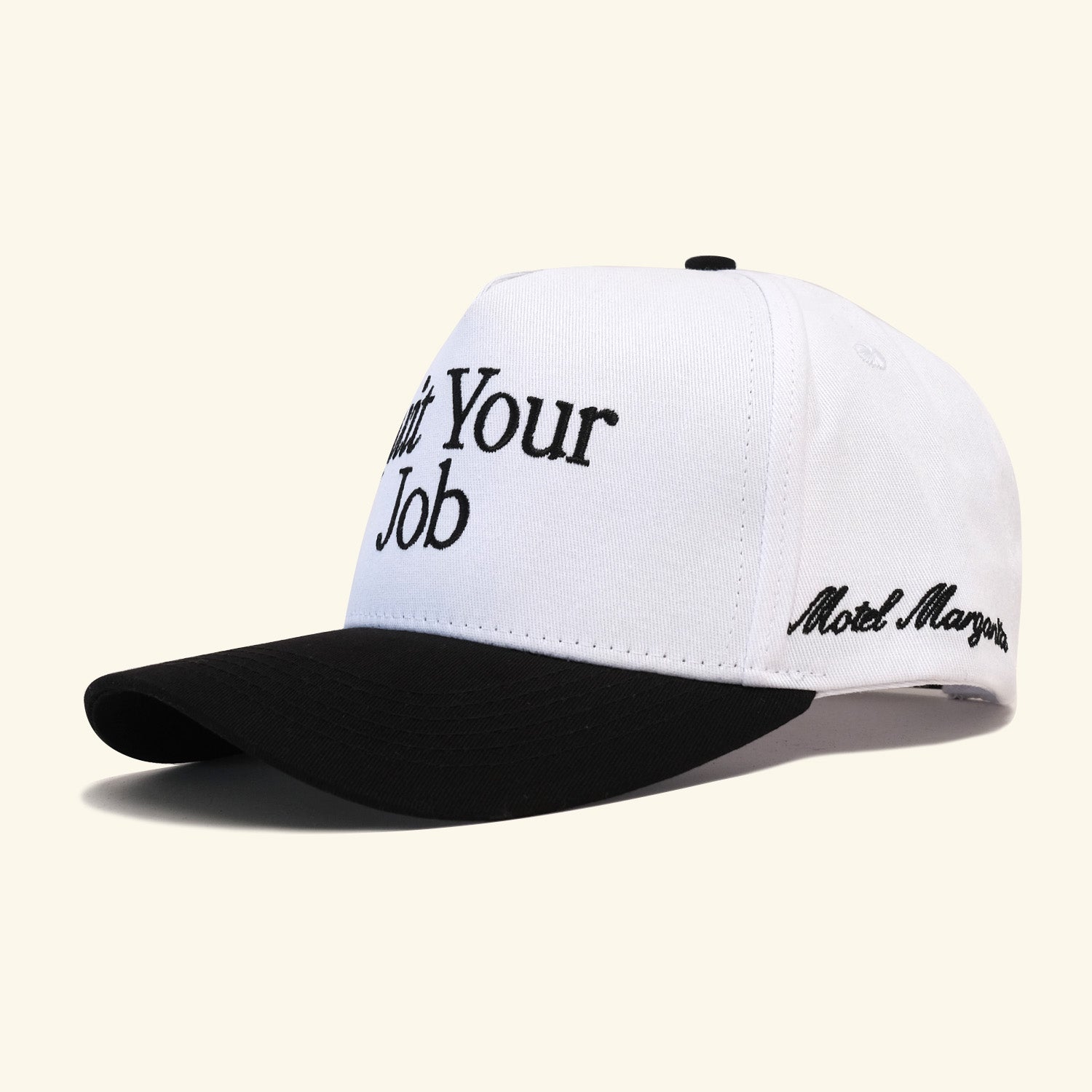 Quit Your Job Snapback - Black/White