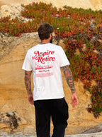 Aspire to Retire - Lounge Tee - White