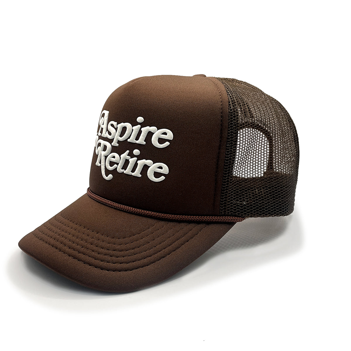 Aspire to Retire Script Trucker Espresso Motel Margarita