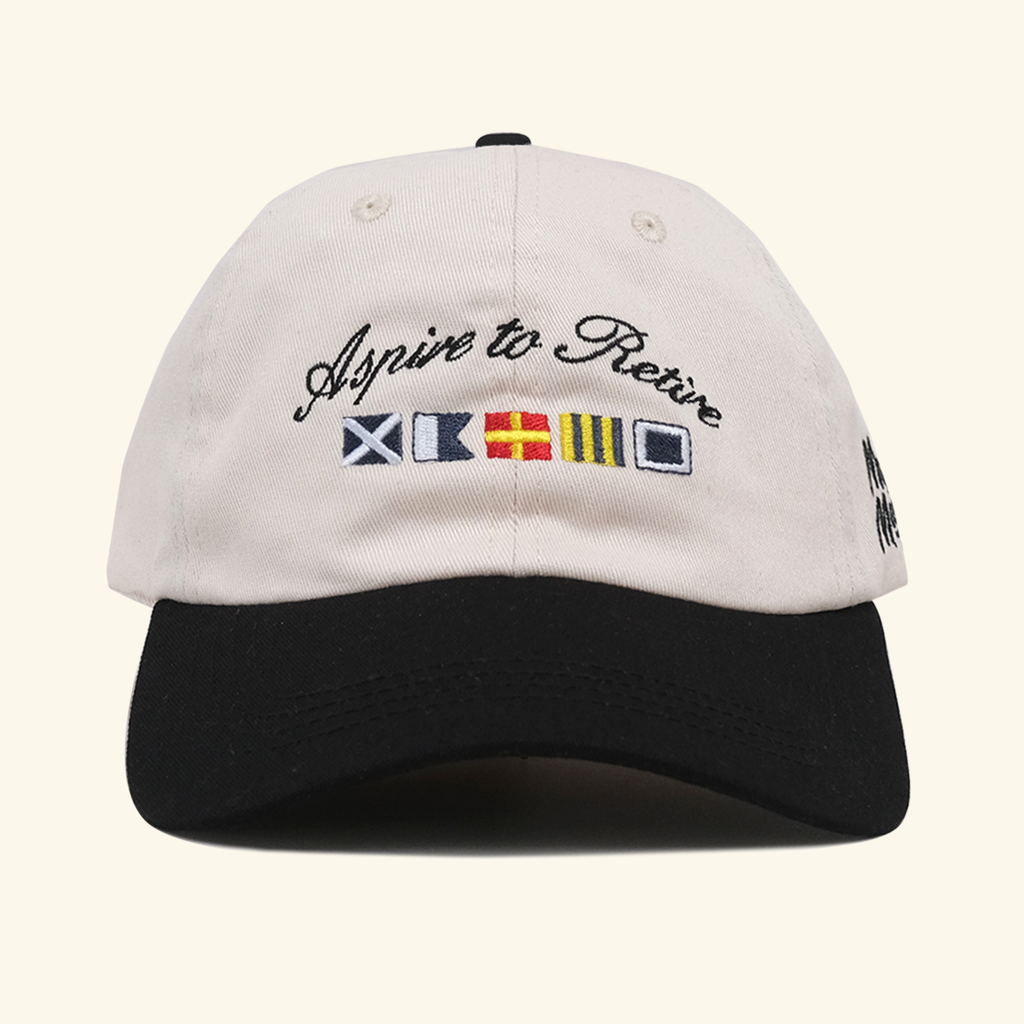 Avalon Dad Hat - Bone/Black