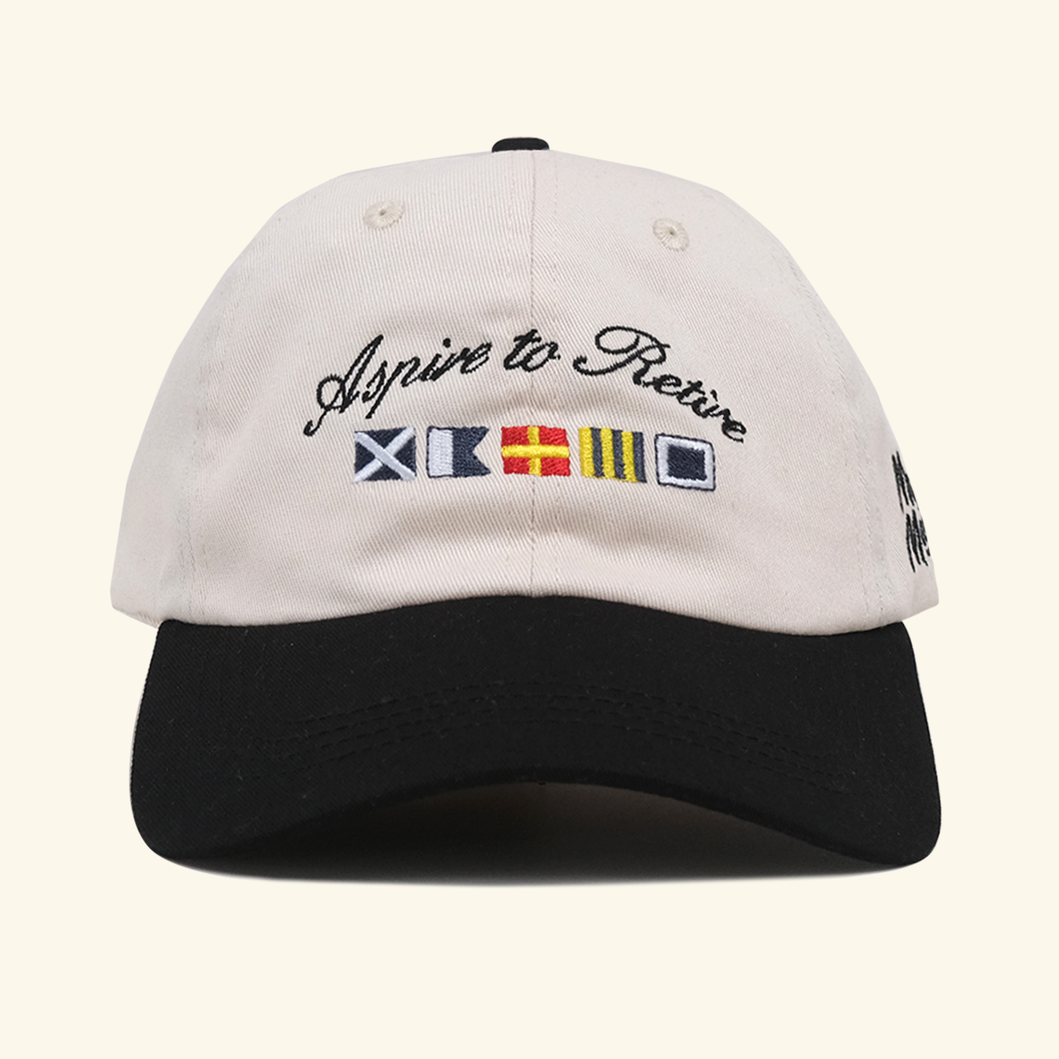 Avalon Dad Hat - Bone/Black