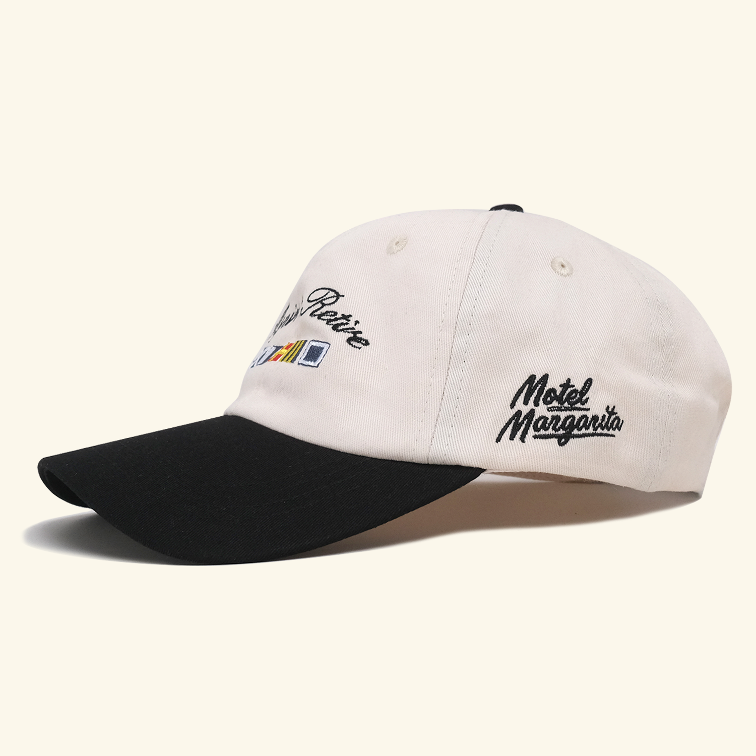 Avalon Dad Hat - Bone/Black
