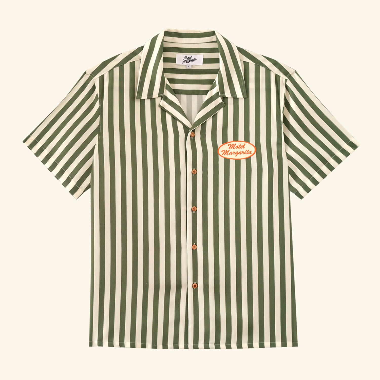 Cabana Button Up - Bone/Forest