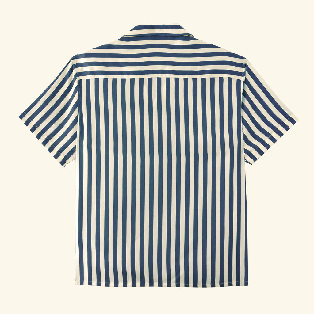 Cabana Button Up - Bone/Navy