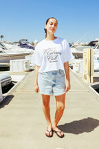 Cabana Club Crop - White