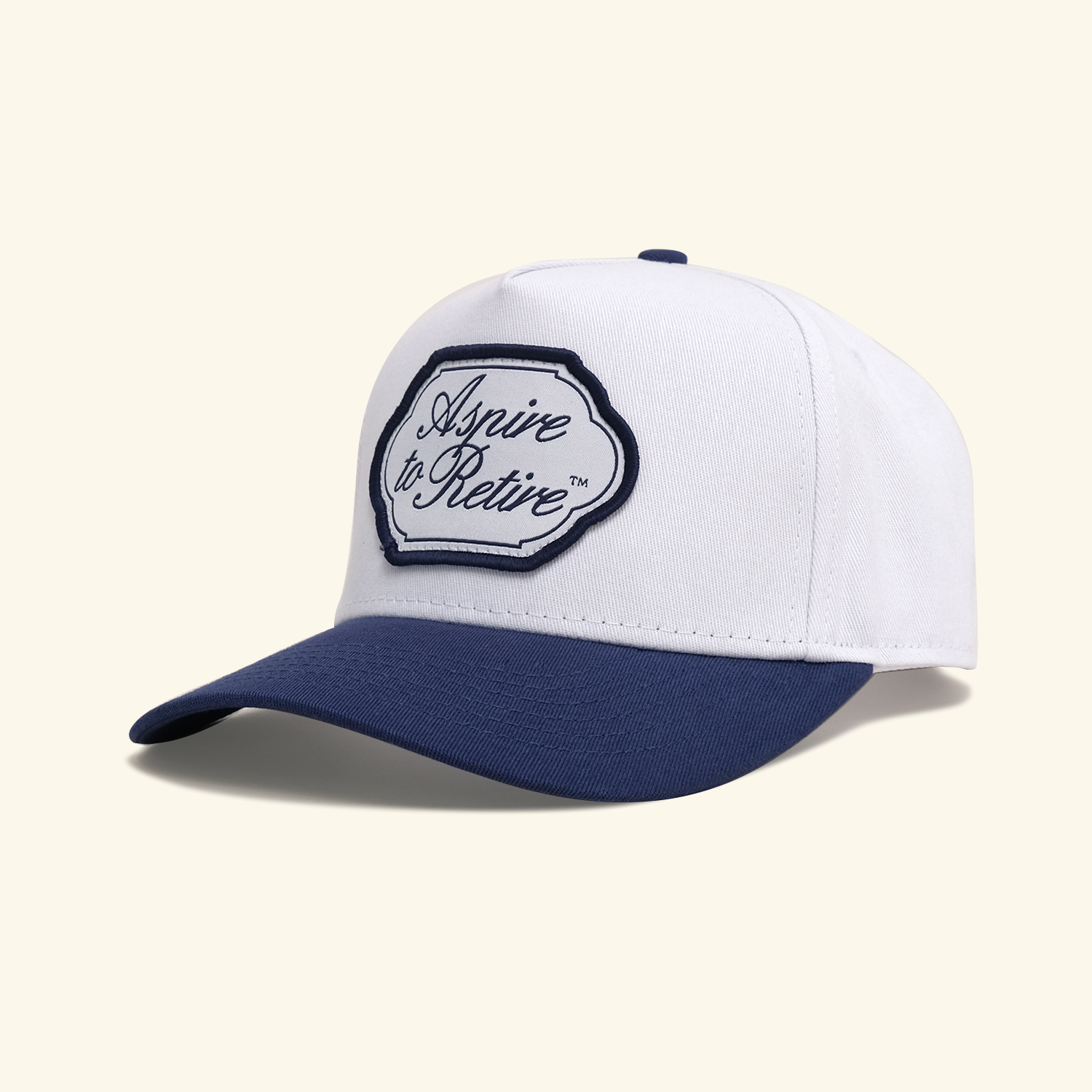 Crest Snapback - White/Navy