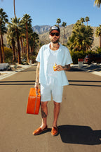 Del Mar Button Up - Blue/White