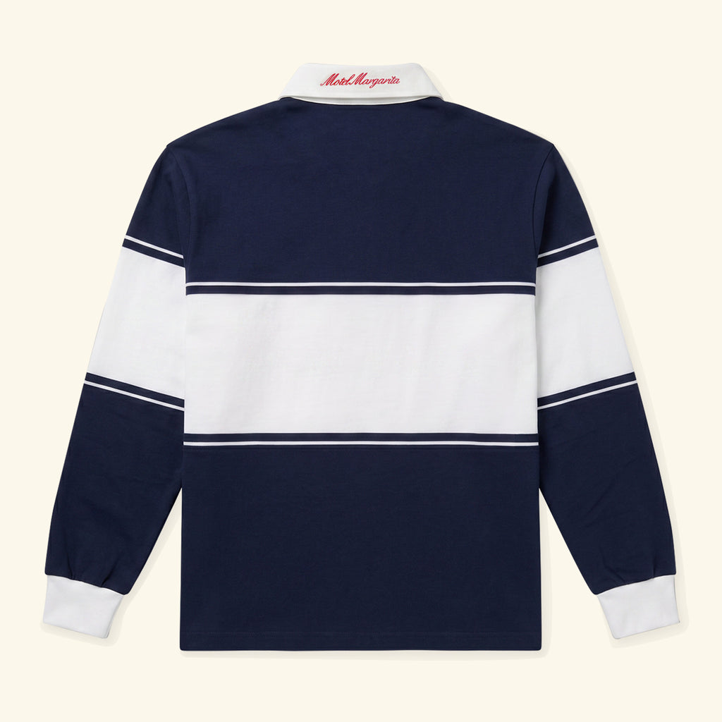Harbor L/S Rugby - Navy/White