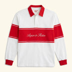 Harbor L/S Rugby - White/Cherry