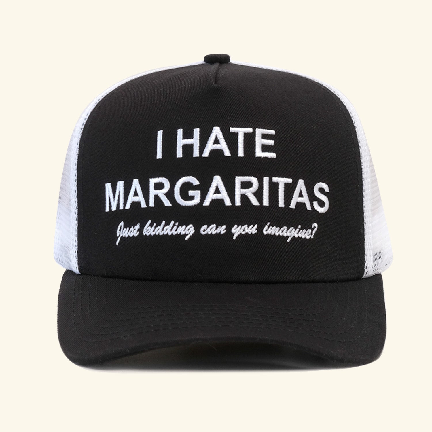 I Hate Margs Trucker Hat - Black/White