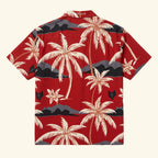 Island S/S Button Up - Crimson