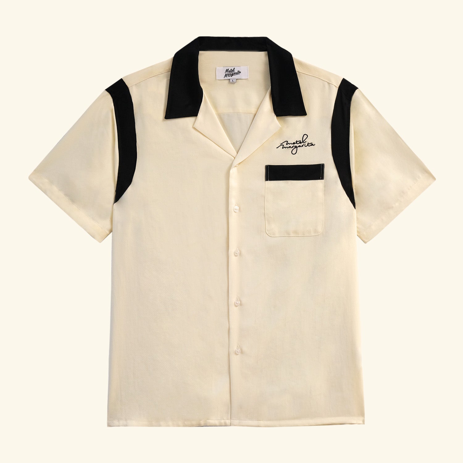 Kingpin Button Up - Ivory/Black