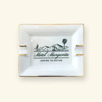 Landscape Ashtray - White/Gold