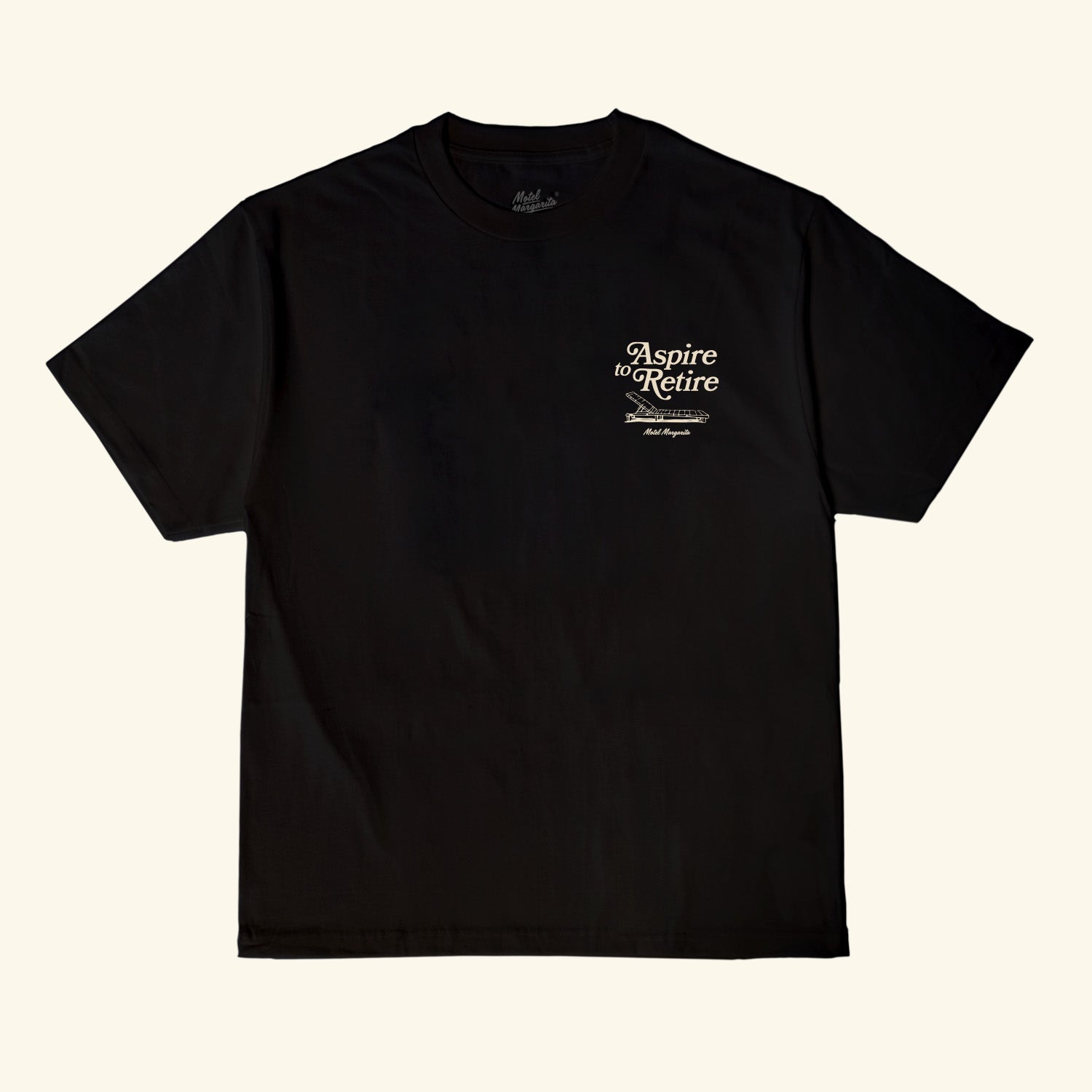 Aspire to Retire - Lounge Tee - Black