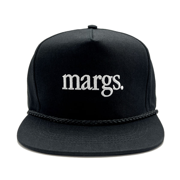 Margs. Snapback Hat Black
