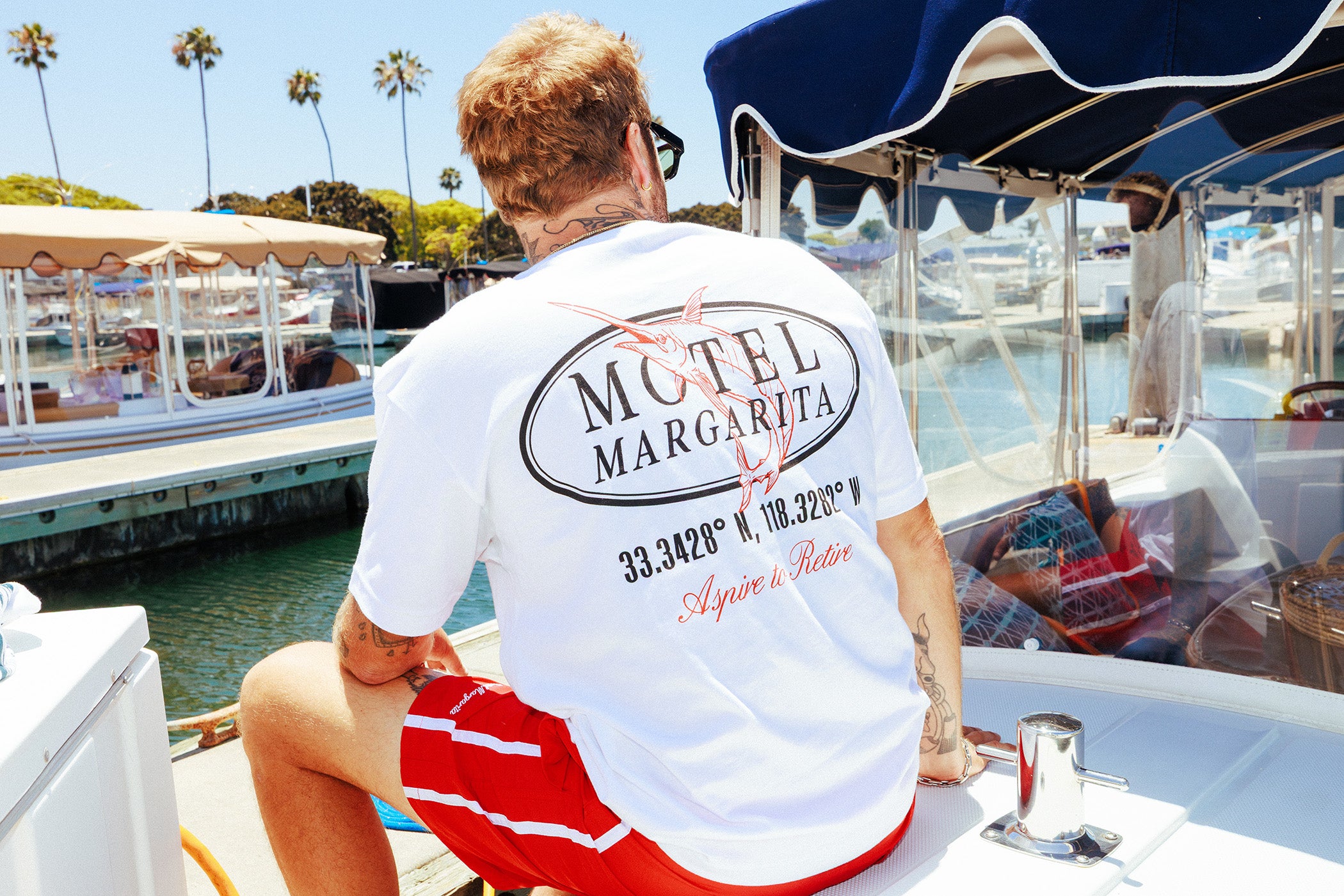 Motel Marlin Tee - White