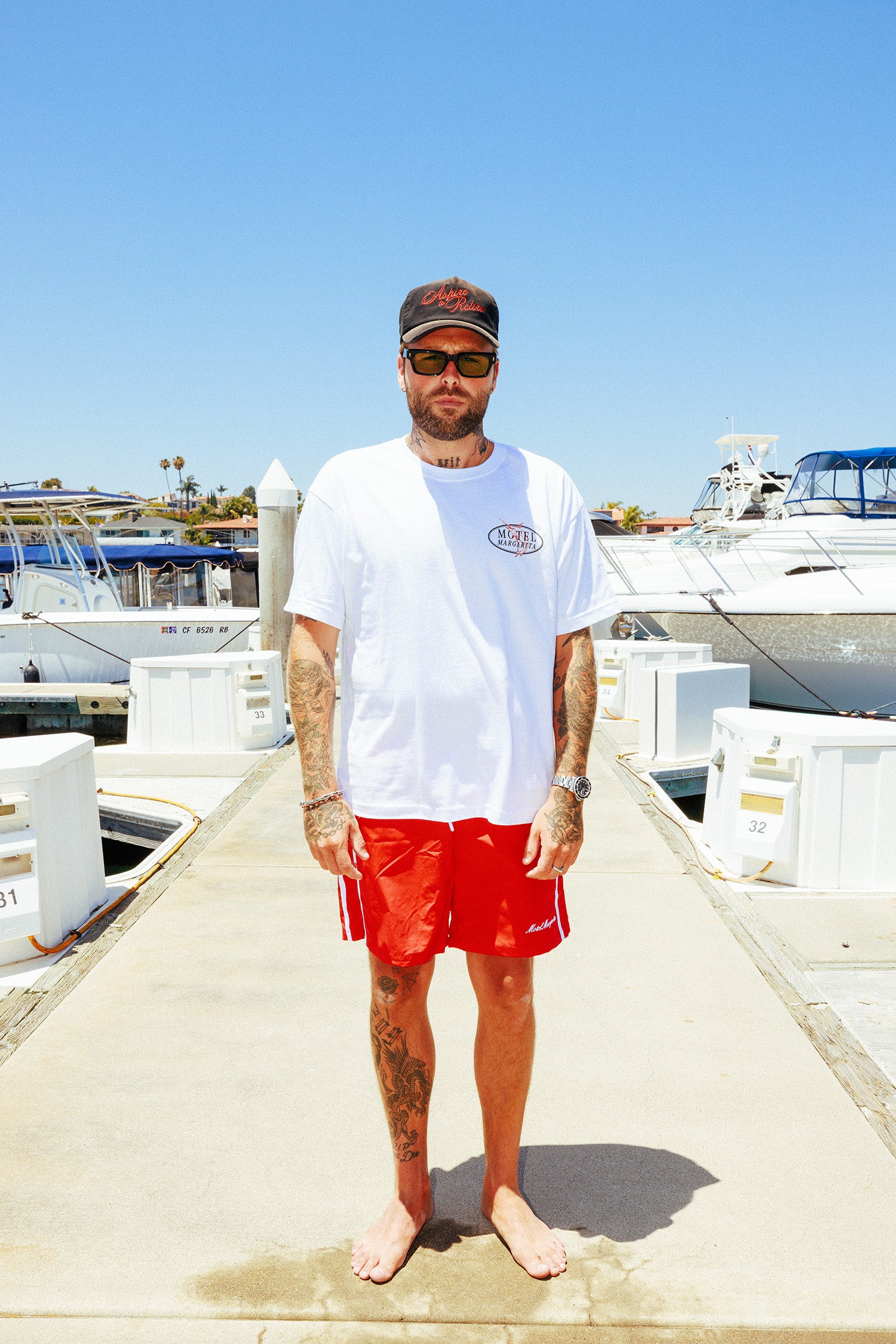 Motel Marlin Tee - White