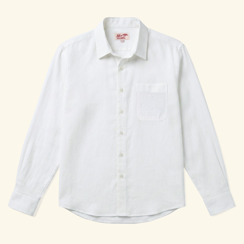 Montauk L/S Button Up - White