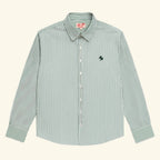 Newport L/S Button Up - Forest/White Stripe