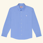 Newport L/S Button Up - Sky Blue/White Stripe