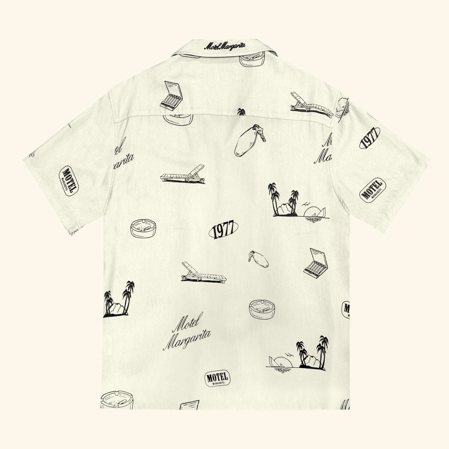 No Vacancy Button Up - Bone
