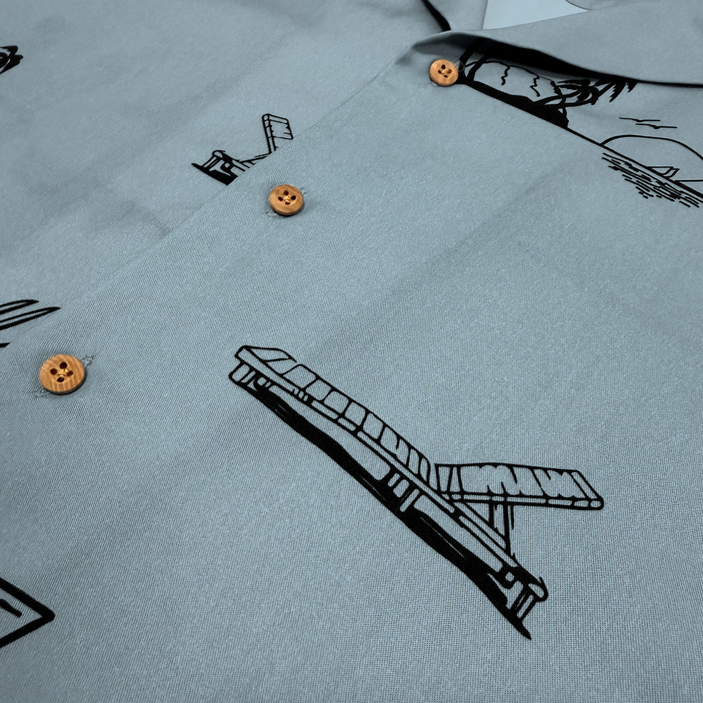 No Vacancy Button Up - Denim