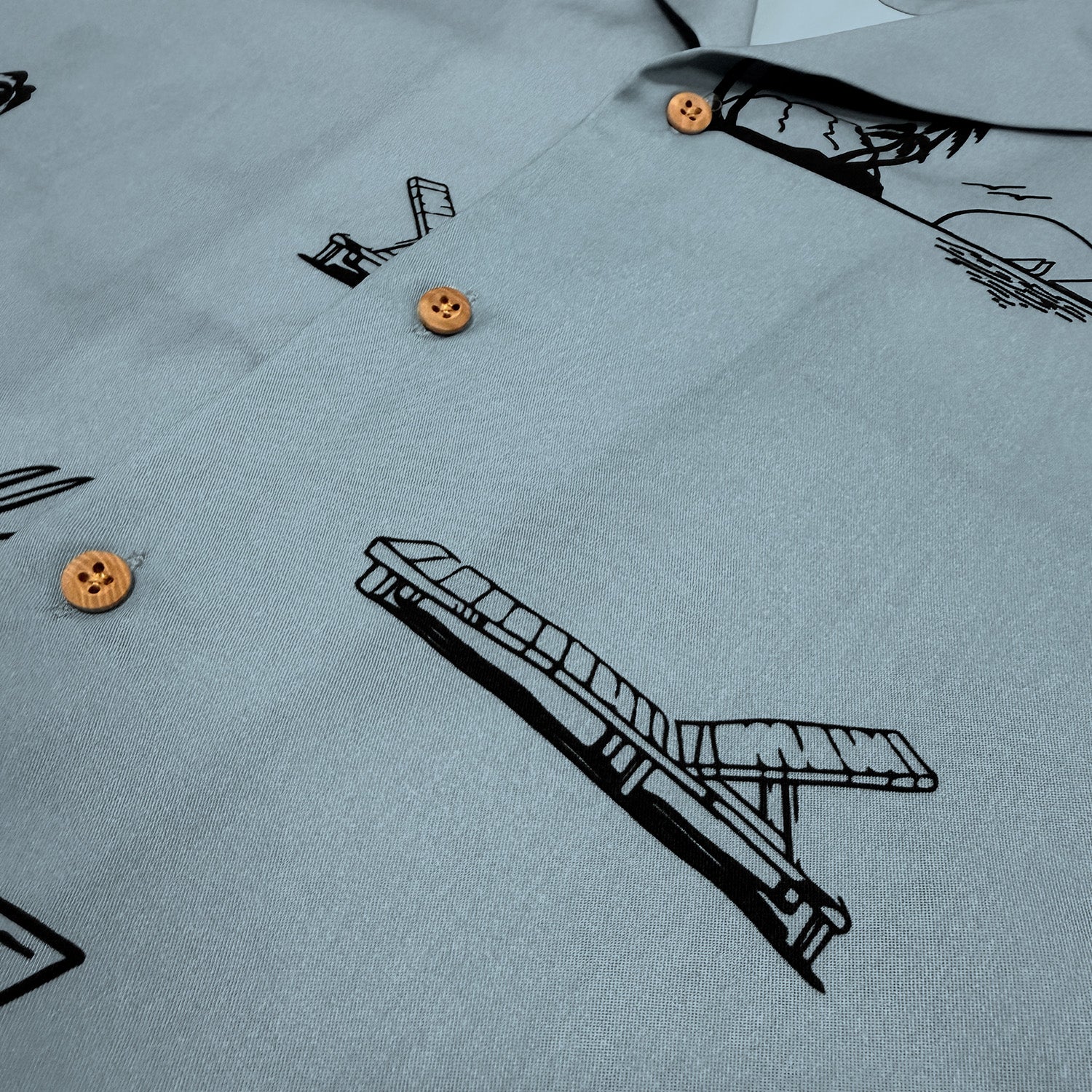 No Vacancy Button Up - Denim