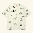 No Vacancy Button Up - Bone