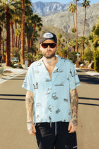 No Vacancy Button Up - Denim