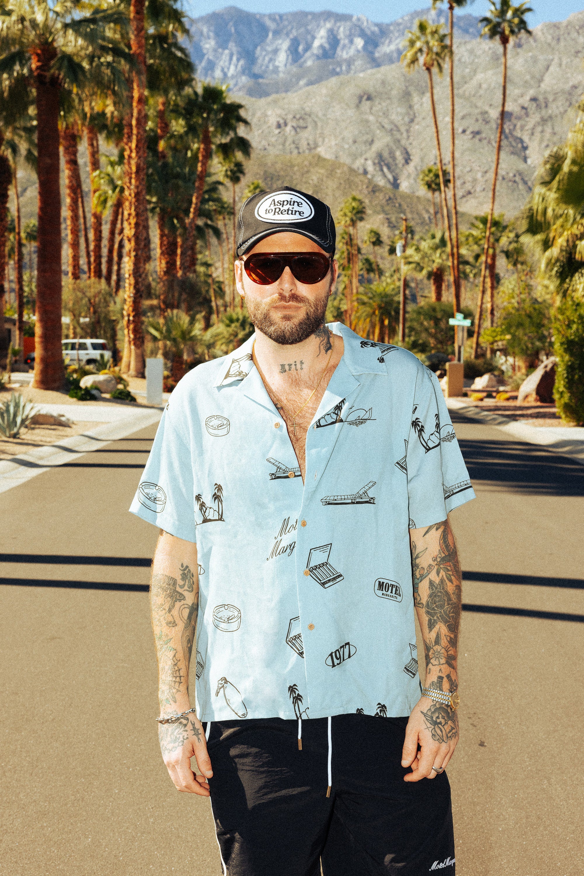 No Vacancy Button Up - Denim