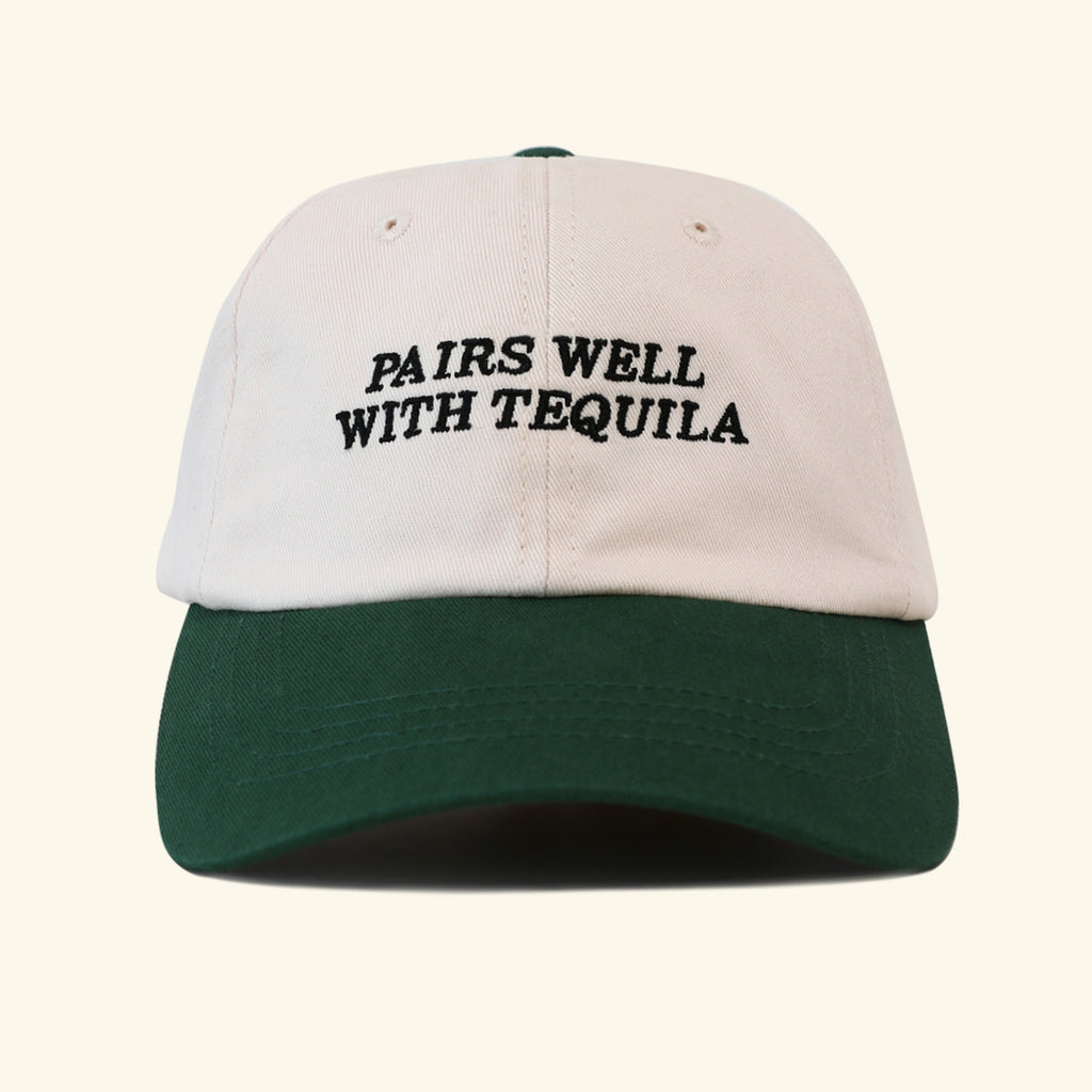 Pairs Well Dad Hat - Bone/Forest