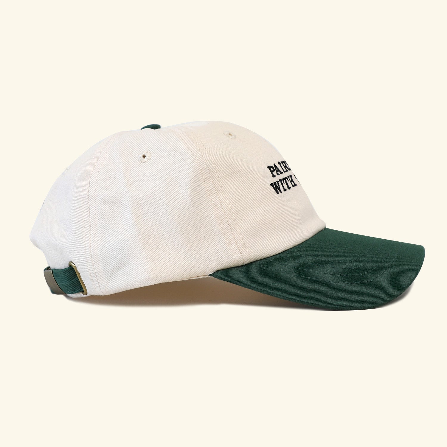 Pairs Well Dad Hat - Bone/Forest