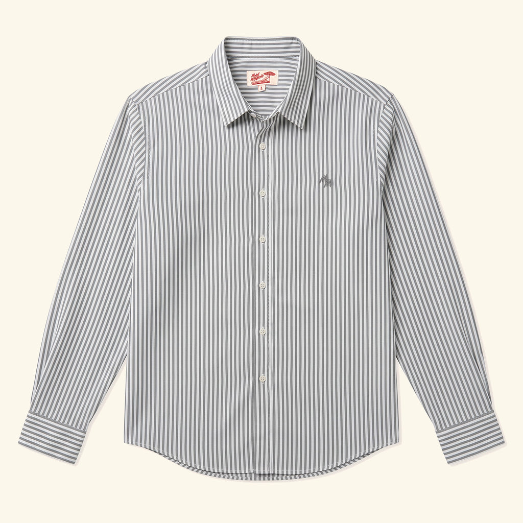Puerto L/S Button Up - White/Stone