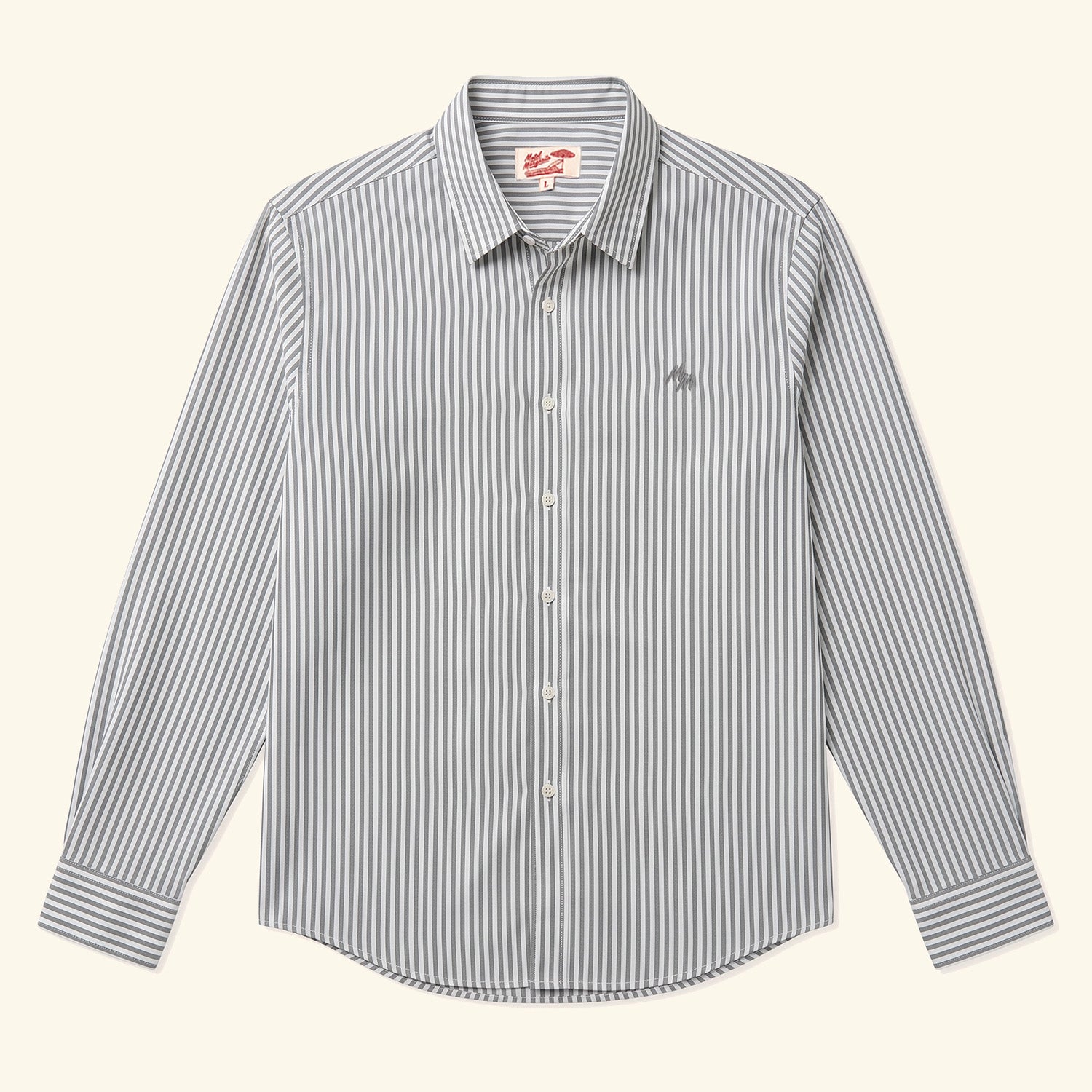 Puerto L/S Button Up - White/Stone