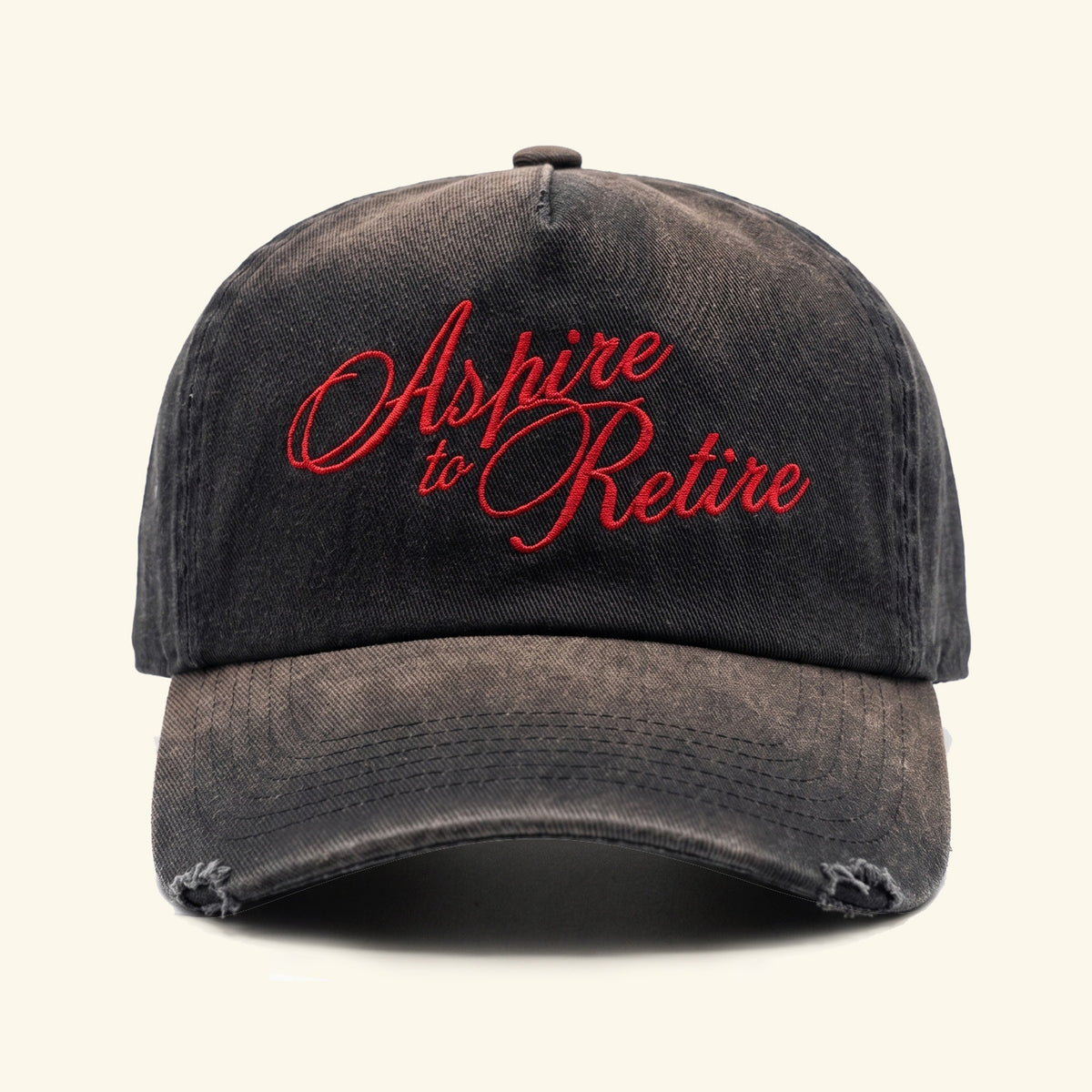 Retire Snapback - Distressed Black
