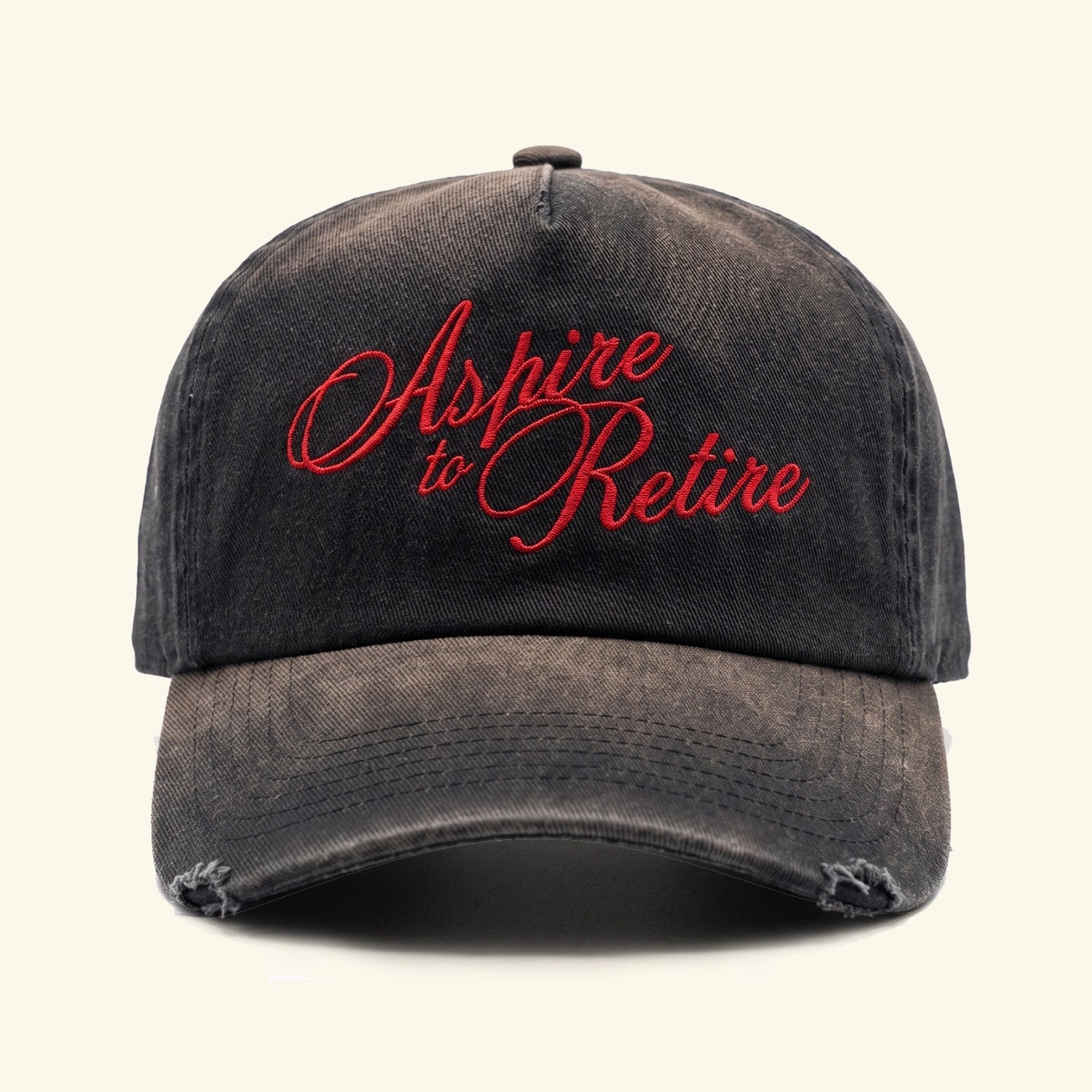 Retire Snapback - Distressed Black