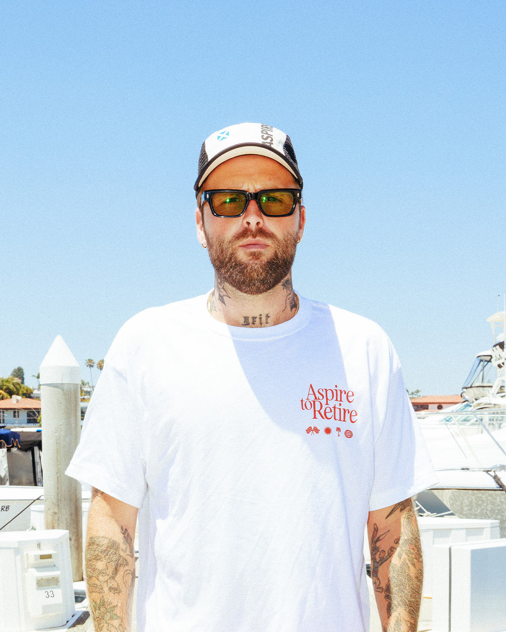 Sailing Cap - Bone/Black