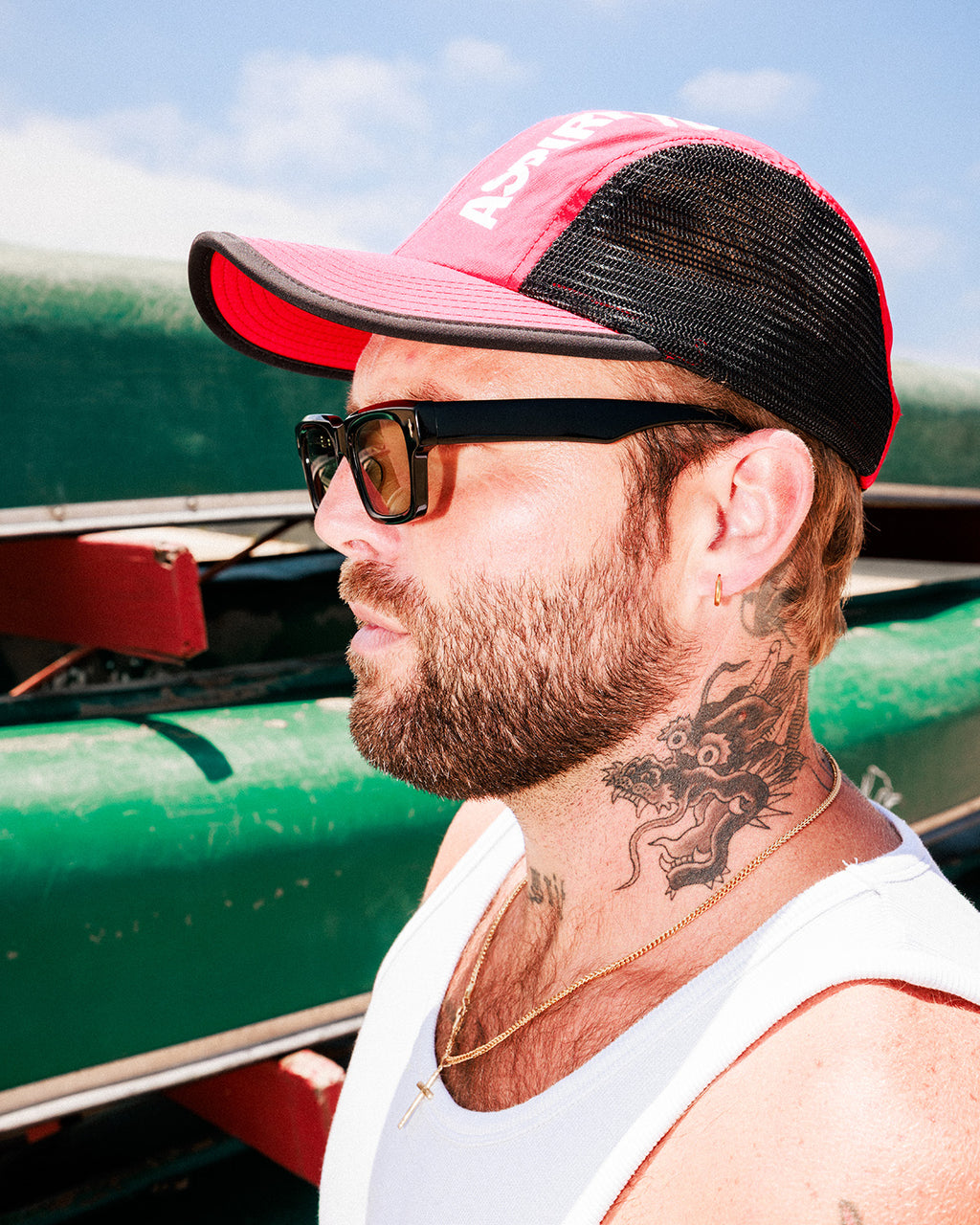 Sailing Cap - Red/Black