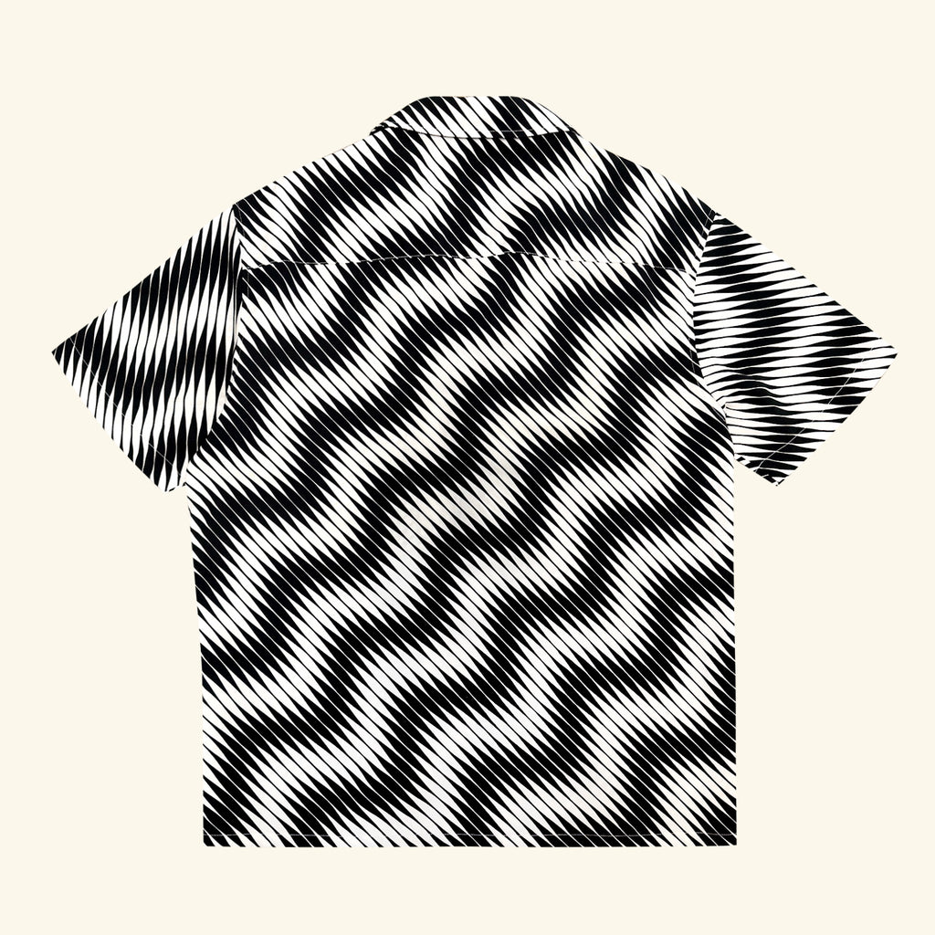 Waves Button Up - Bone/Black